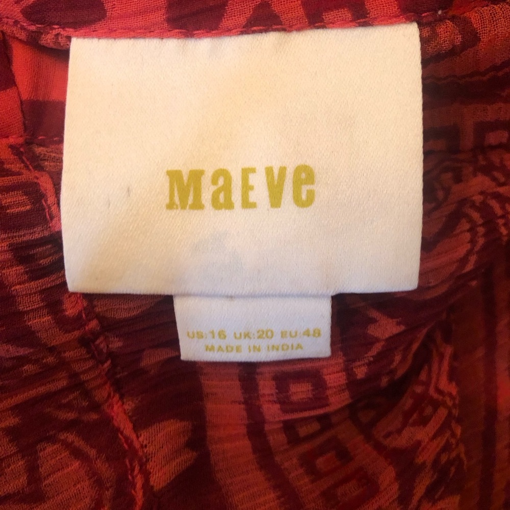 Maeve dress size 16 see thru no lining under very pretty